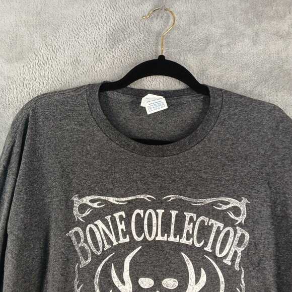 Bone Collector Men Long t-shirt Size LARGE Gray Cotton Blend Pullover - Picture 3 of 9